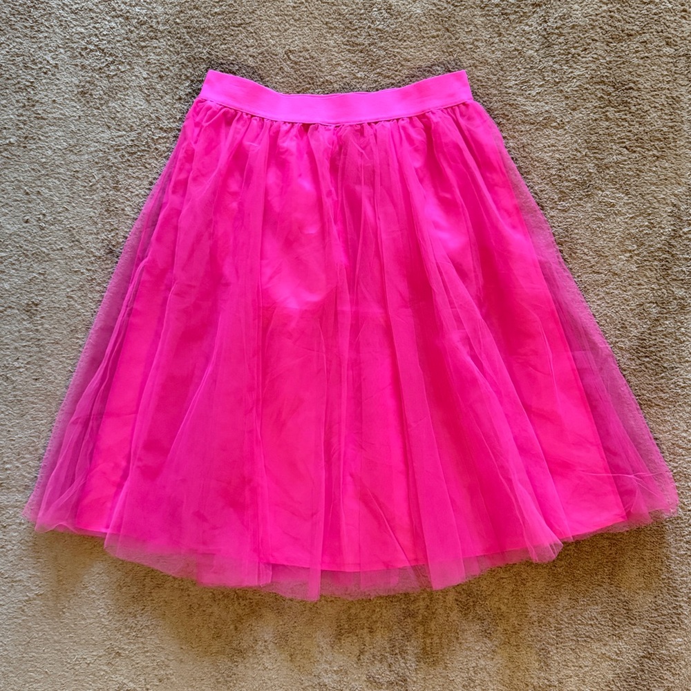 Pink Ruffled Tule Skirt - Picture 2 of 8